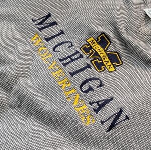 Vintage Michigan Wolverines Football Crewneck Sweatshirt Grey Size Large